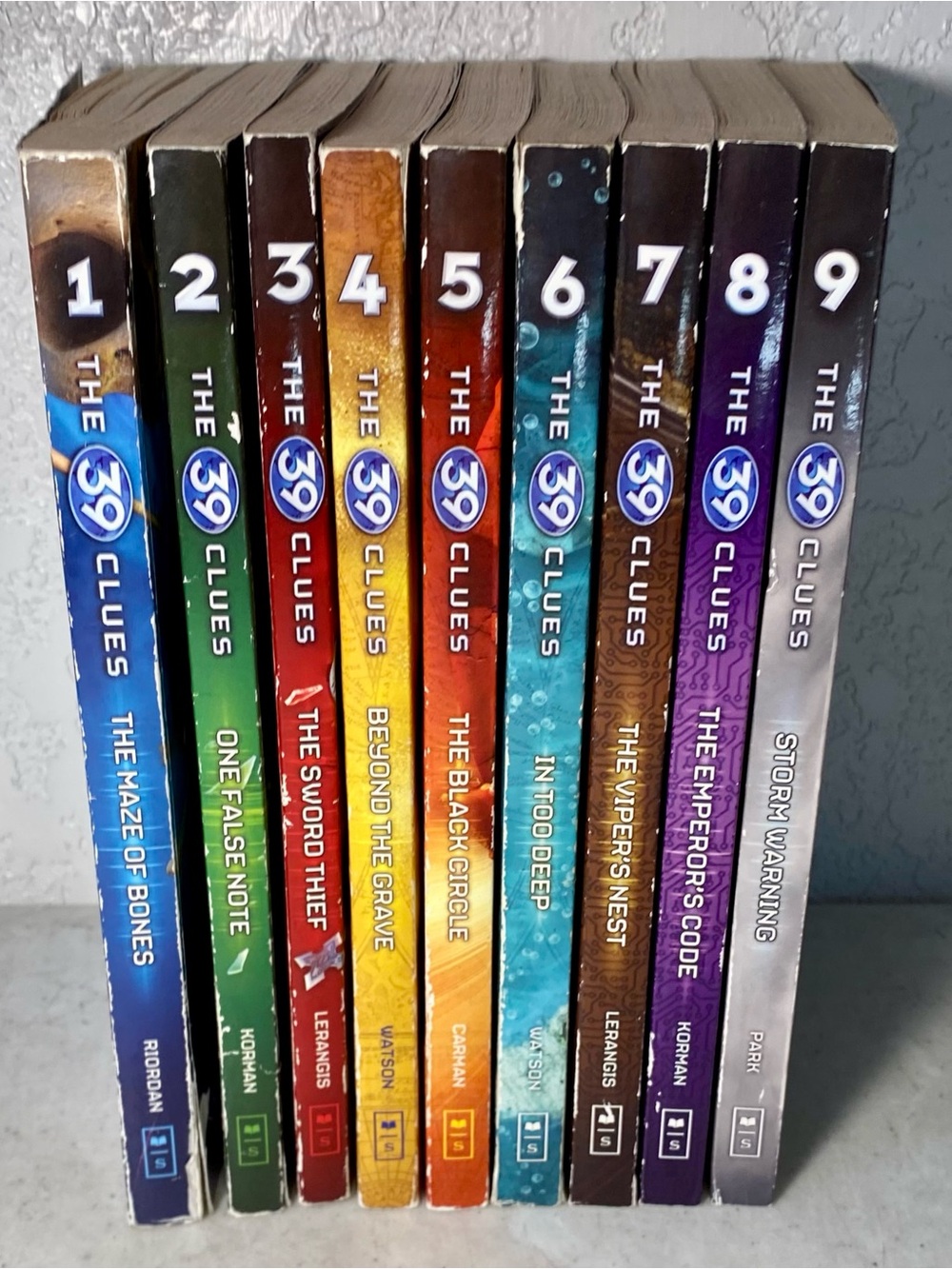 The 39 Clues Book Lot Volumes 1-9 Paperback (No Cards) Scholastic Rick Riordan